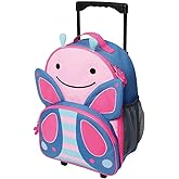 Skip Hop Kids Luggage with Wheels, Zoo, Butterfly