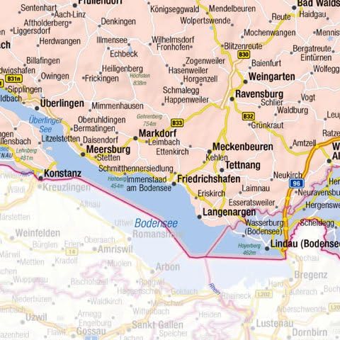 Giant XXL Poster Map of Germany Educational Poster 1:640,000 Size 100 x 140 cm Germany Map German Version - Image 5
