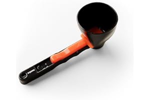 KYUMI Sliding Measuring Scoop with funnel - No spill preparation of protein powder, creatine, baby formula and other - Kiyumi Mess Free Scoop - Measurments of 1 & 2 tablespoons