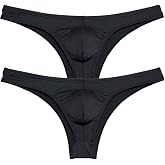 Jaxu Men's Second-skin Feel Bikini Briefs Underwear Absorbent Skimpy Briefs Hipster Half Hip Sports Underpants