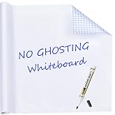 HAMIGAR White Board Dry Erase, 18" x 79" Peel and Stick Paper, No Ghosting | Transform Any Wall into Dry Erase Surface, Self-Adhesive, Reusable Writing, Easy to Erase, Cut to Size, Includes Marker