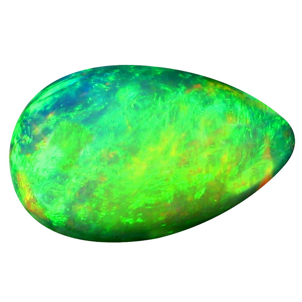 1.94 ct Pear Cut (12 x 7 mm) Natural Loose Gemstone Rainbow Opal Ethiopian Color Play
