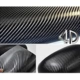 DIYAH 4D Black Carbon Fiber Vinyl Wrap Sticker with Air Realease Bubble Free Anti-Wrinkle (120" x 60" / 10FT x 5FT)