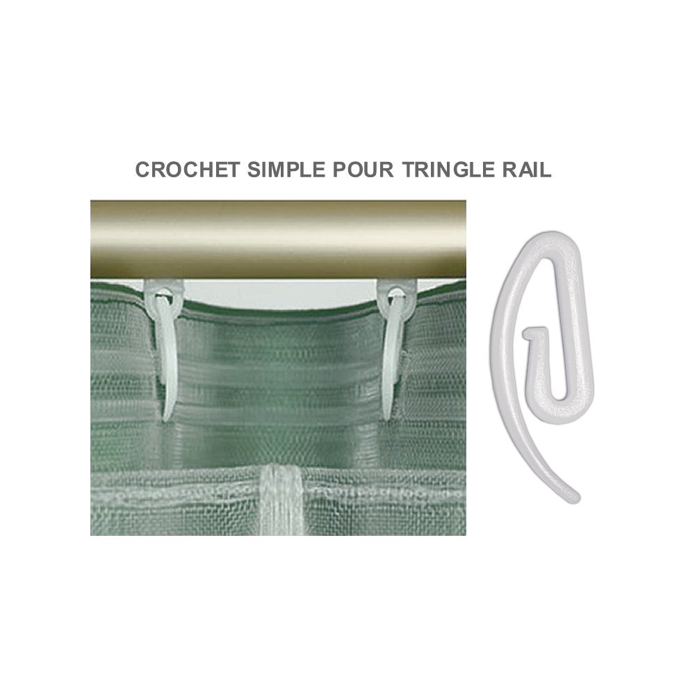 Lot De 100 Crochets De Rideaux Réglables En Plastique Pour