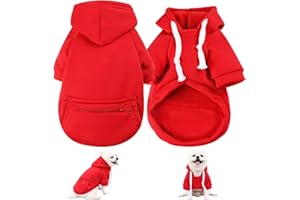 Dog Hoodie Pet Clothes for Dog Cat Dog Sweaters Small Breed Fashion Puppy with Fruit Snack Zipper Pocket Dog Cat Drawstring S