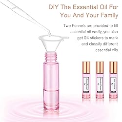 PrettyCare 24 Pack, 10 ml Essential Oil Roller