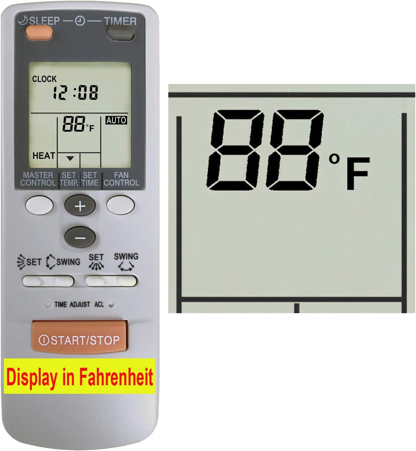 Replacement Air Conditioner Remote Control for Fujitsu Ar