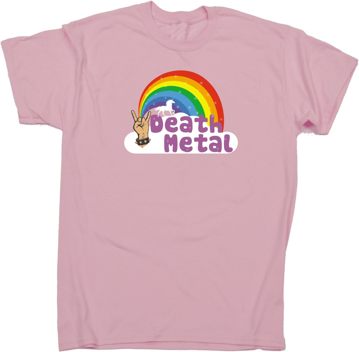 Kids Death Metal Unicorn Rainbow Design Premium T Shirt Ages 3-13