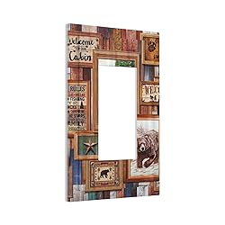 Rustic Lodge Bear Deer 1 Gang Rocker Light Switch