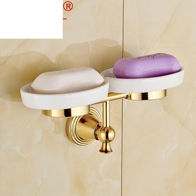 Europäische all-Kupfer-Doppelseifenschale/Gold-Seifenschale/Vergoldete