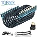 Maximm High-Speed HDMI 2.0 4K Nylon Braided Cable, 3 Feet, 10-Pack (Includes Cable Clips, Ties and Right Angle Adapter)