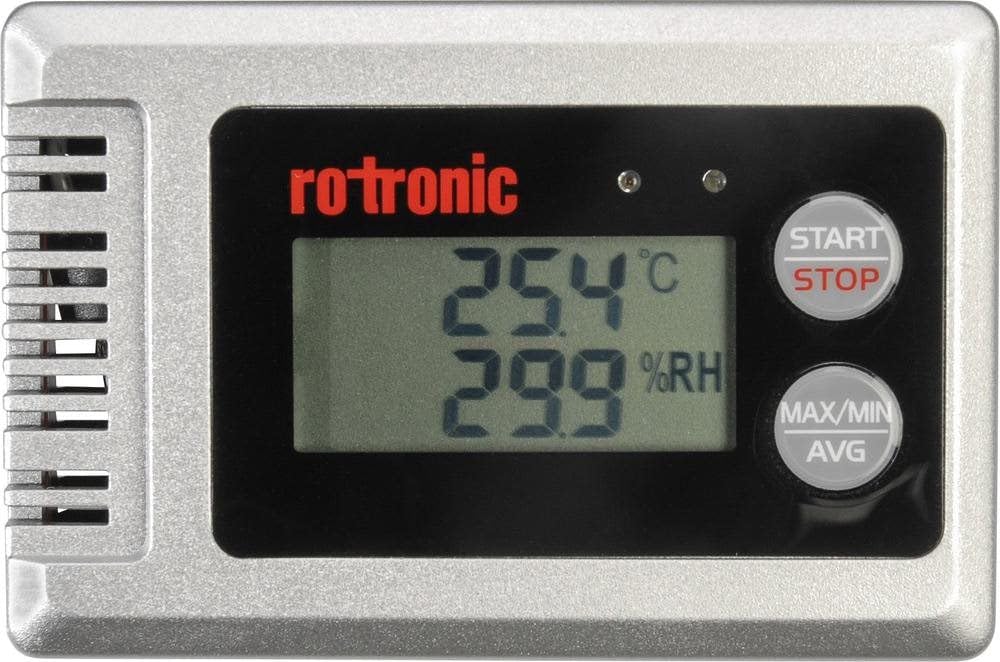 ROTRONIC HL-1D-SET Data Logger for Humidity and Temperature with Display Hydrolog, Grey