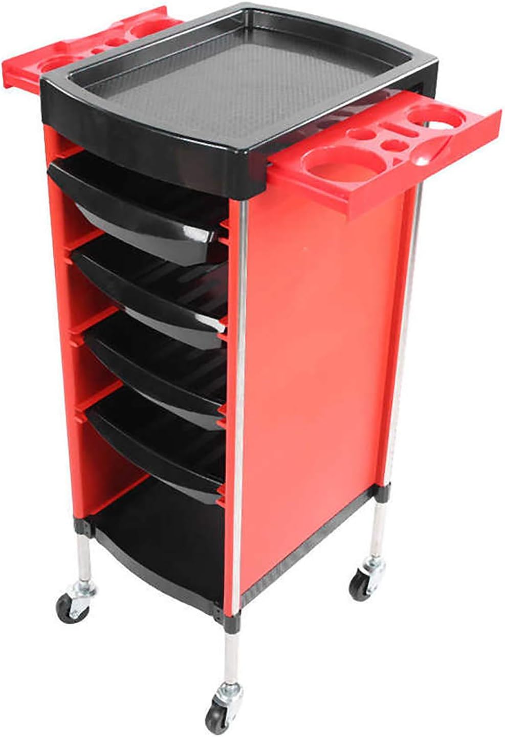 Multifunctional Salon Tray Cart 6 Layers Rolling Storage Racks for Salon SPA Beauty Hairdressing Hair Styling Tool Trolley: Home & Kitchen