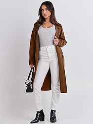 ANRABESS Long Cardigans for Women Lapel 2023 Fall