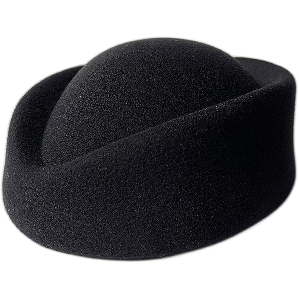 HIMESPORT Black Wool Felt Beret Derby Fascinator Hats for  display picture 2