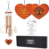 Riletese Wind Chimes for Outside, 25" Sympathy Wind Chimes Memorial Wind Chime for Loss of Loved One Mother Father, Bereavement Gift Outdoor Garden Patio Home Decor