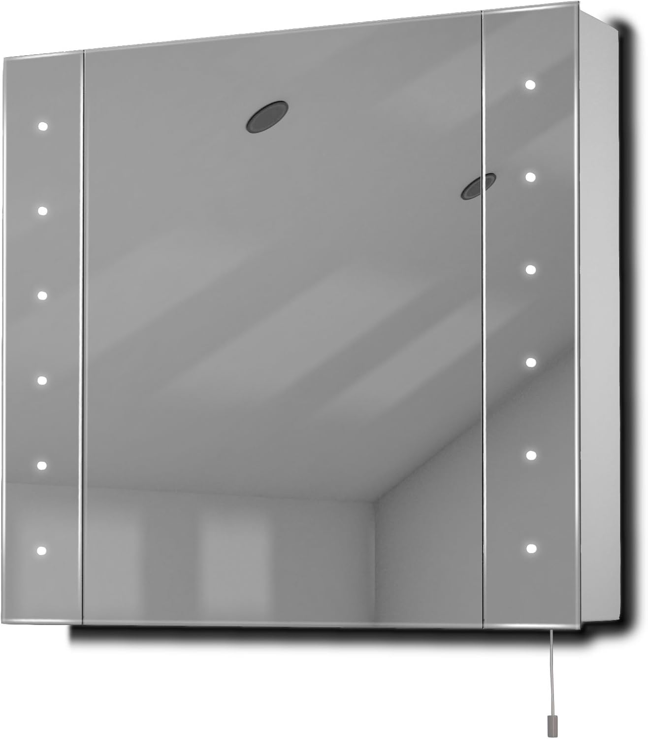 Diamond X Collection Regal LED Illuminated Battery Bathroom Mirror