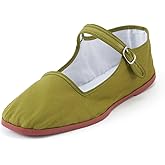 sugarscent Women’s Mary Jane Flats, Classic Cloth China Flats, Chinese Slippers for Women, Kung Fu Shoes, China Doll Shoes, Tai Chi Shoes