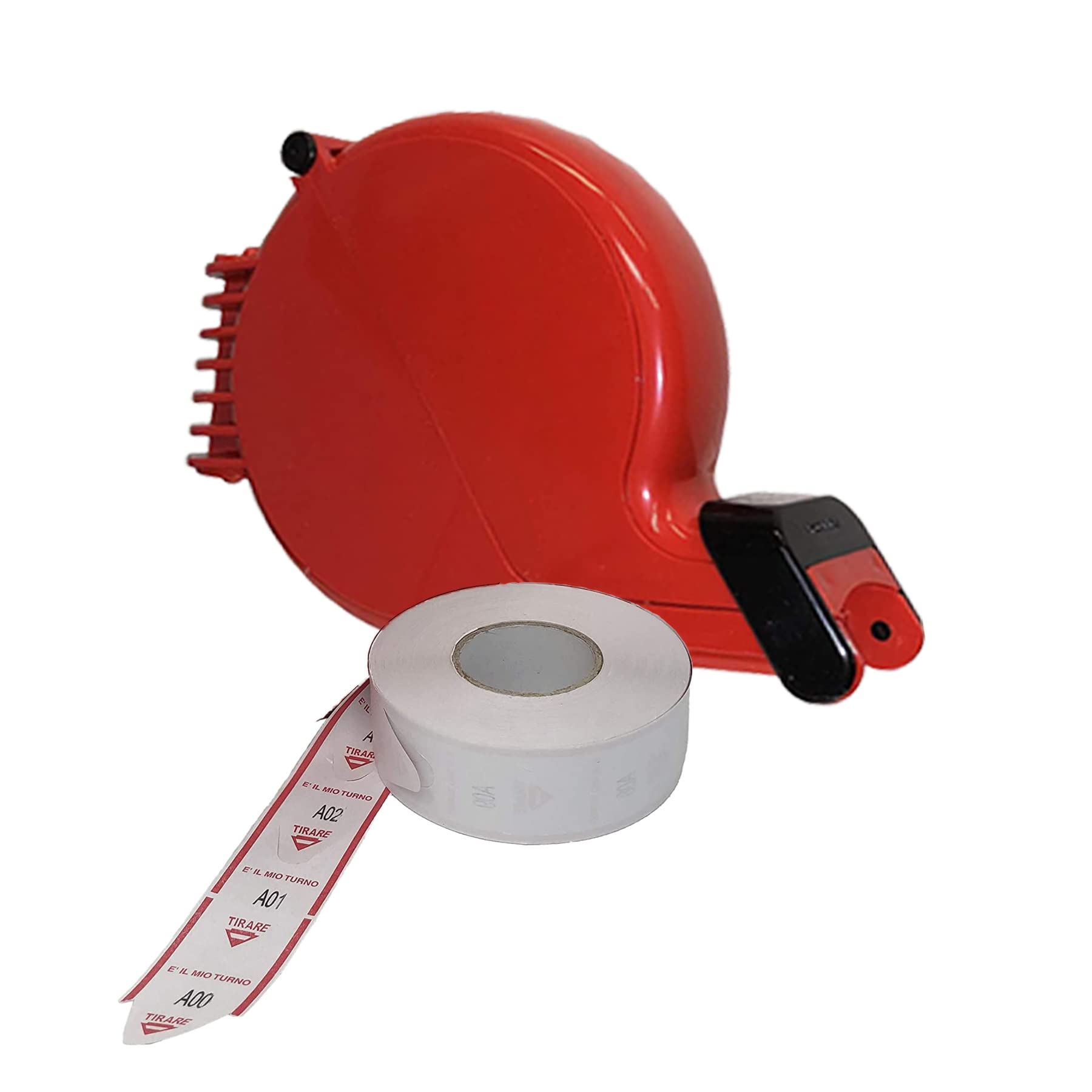 IMPRETECH INTERNATIONAL GROUP, TURNIX Tape Label Dispenser - Manual, Red Snail, 2000 Tickets, Including Bracket