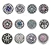 Souarts Mixed Rhinestone Snap Button Jewelry Charms Pack of 12pcs