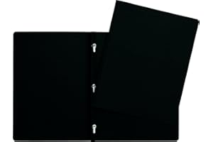 Hilroy 3-Prong Report Cover, 8-1/2” x 11”, Black, 25 Per Pack (06235)