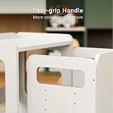Tilhumt Montessori Toddler Table Chair Set, 3 Adjustable Heights, Safe Design view 8