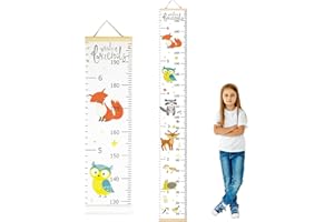 Growth Chart Kids, Nursery Height Charts Canvas Wall Ruler Removable Height Measure Chart Hanging Measuring Ruler Wall Decal 