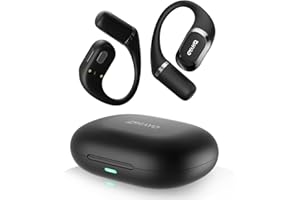 OHAYO Open Ear Headphones,40H Playtime,IPX5 Waterproof,Air Conduction Sport Earbuds,Charging Compartment with LED Intelligent Display Screen,4 Frequency-Dividing Speakers,Earbud with Mic Clear Call
