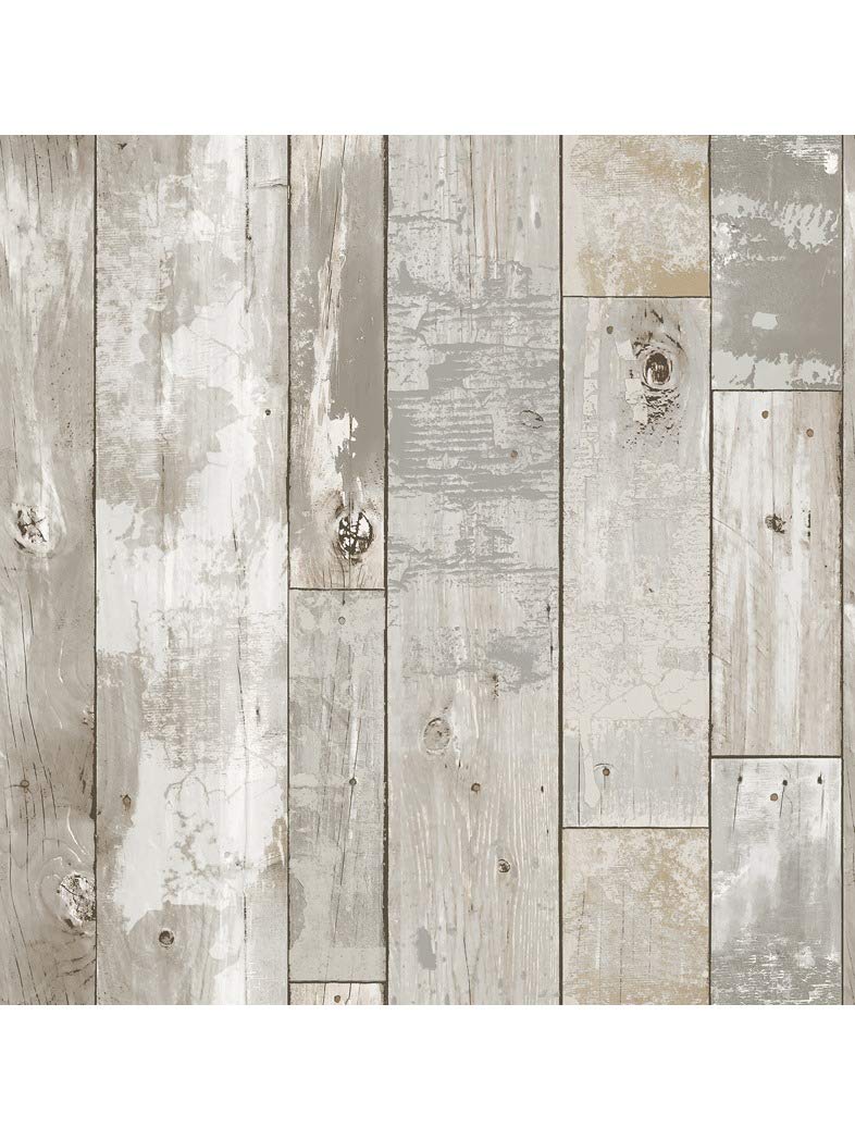 FD24054 - Restored Grey Distressed Wood Fine Decor Wallpaper