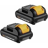 FirstPower 12V 4.0Ah DCB120 Battery Replacement - Compatible with Dewalt 12V Lithium Ion Max Power Tools DCB120 DCB121 DCB127-2Packs