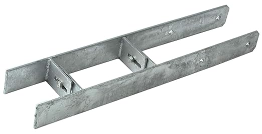 H-Anker Pfostenanker verstellbar für Pfosten 90 bis 140 mm und Rundholz ...