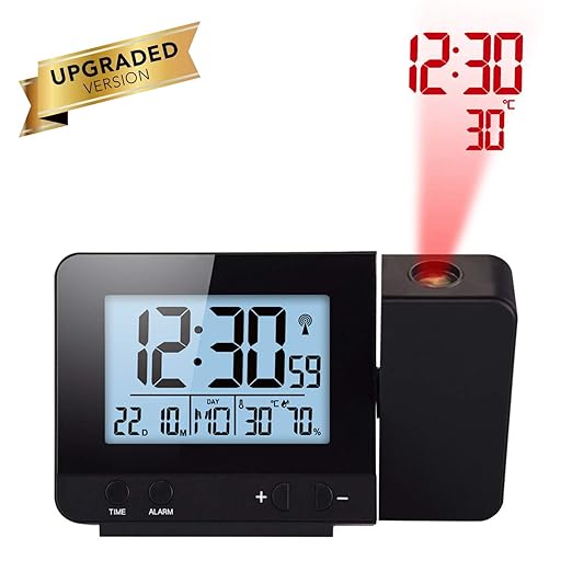 AOZBZ Reloj de Alarma de proyección Pantalla LED Reloj del ...