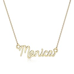 Turandoss Monica Necklace, 14K Gold Plated Name