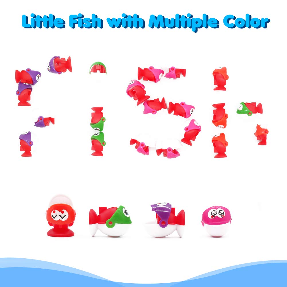 Fishing Game Toy, Electronic Rotating Music Colorful Fish Board Game Play Set Educational Training Great Party Favors for Children Kids Toddles Boys Girls