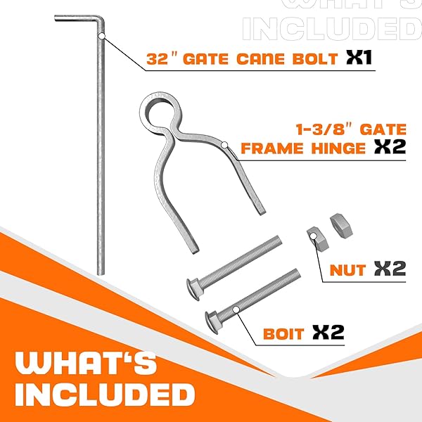 AMOSKEY HEAVY DUTY GATE DROP ROD – 1-3/8″ 32″ FOR SINGLE OR DOUBLE CHAIN LINK FENCE GATES, 1 PACK
