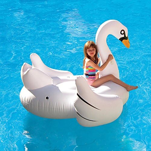 Blue Wave Elegant Giant Swan Inflatable Ride-On Pool Float