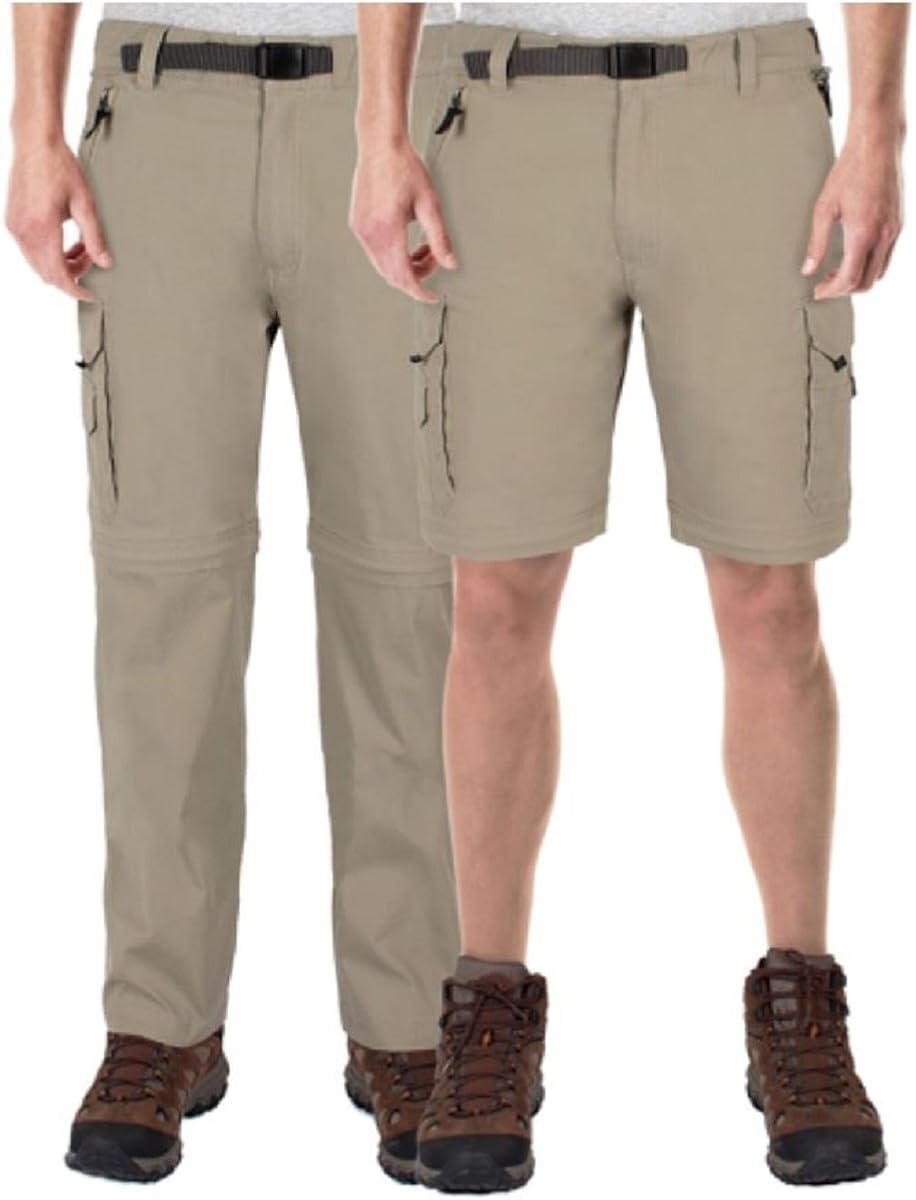 BC Clothing Mens Convertible Cargo Pant with Stretch