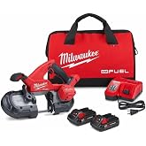 Milwaukee Electric - M18 FUEL COMPACT BAND SAW KIT | Bandsaw Kit with (2) 3.0 Ah Batteries