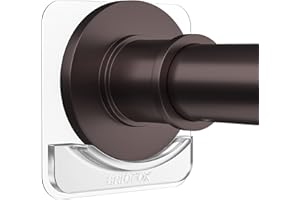 BRIOFOX Extra-Large Adhesive Shower Curtain Rod Holder | No Drilling | Invisible Wall Mount Holder | Transparent Rod Retainer, 2 Pack(Rod Not Included)