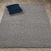 Indoor Solid Design Jute Back 8x10 Soft Shag Area Rug for Bedroom, Living Room, Dining Room, Office, 7'10