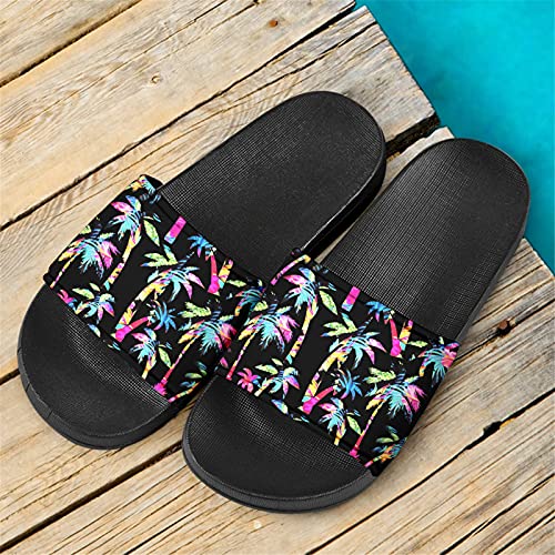 Howilath Ethnic Horse Summer House Slippers Comfy Girls, Bohemia Indian War  Horse Tribal Stripes House Gym Sli