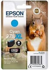 Epson 378XL Cyan Squirrel High Yield Genuine Claria Photo HD Ink Cartridge