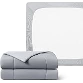 REST Buy 2 GET 30 Percent Off: Evercool Comforter Plus Fitted Sheet Bundle at 30% Discount, in Light Gray, Queen Size