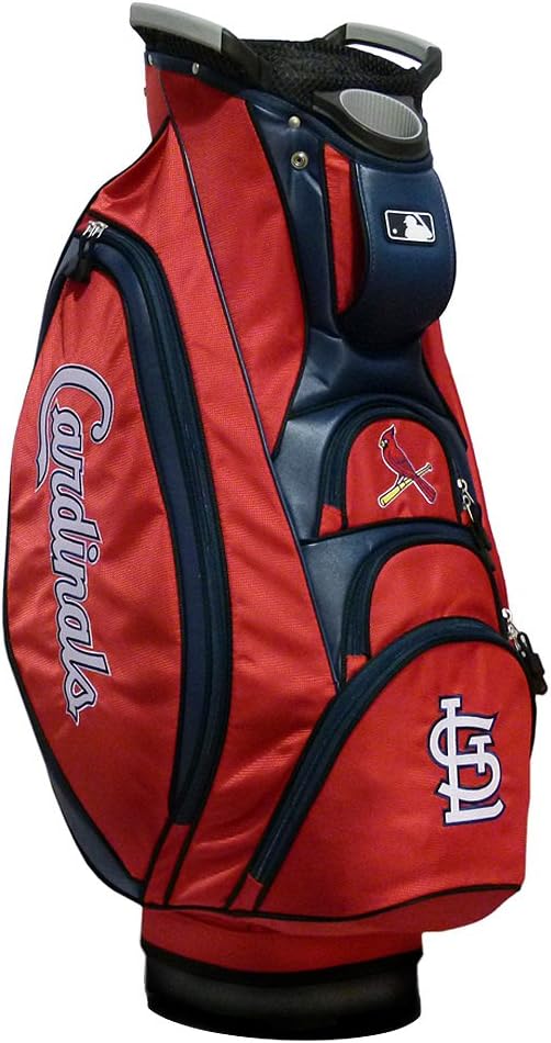Team Golf MLB St Louis Cardinals Victory Golf Cart Bag, 10-way Top with Integrated Dual Handle & External Putter Well, Cooler Pocket, Padded Strap, Umbrella Holder & Removable Rain Hood : Sports & Outdoors