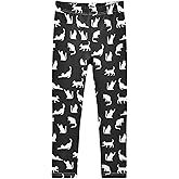 CaTaKu Girls Animals Leggings Toddler Kids Floral Athletic Tights Pants for Girls 4-10 Year