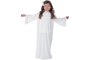 Fun Express Angel Costume for Girls - White Nativity Gown for Christmas Pageant, Biblical & Religious Plays | Kids Size Small 4-6 | Premium Polyester Fabric for Church Programs & Holiday Events