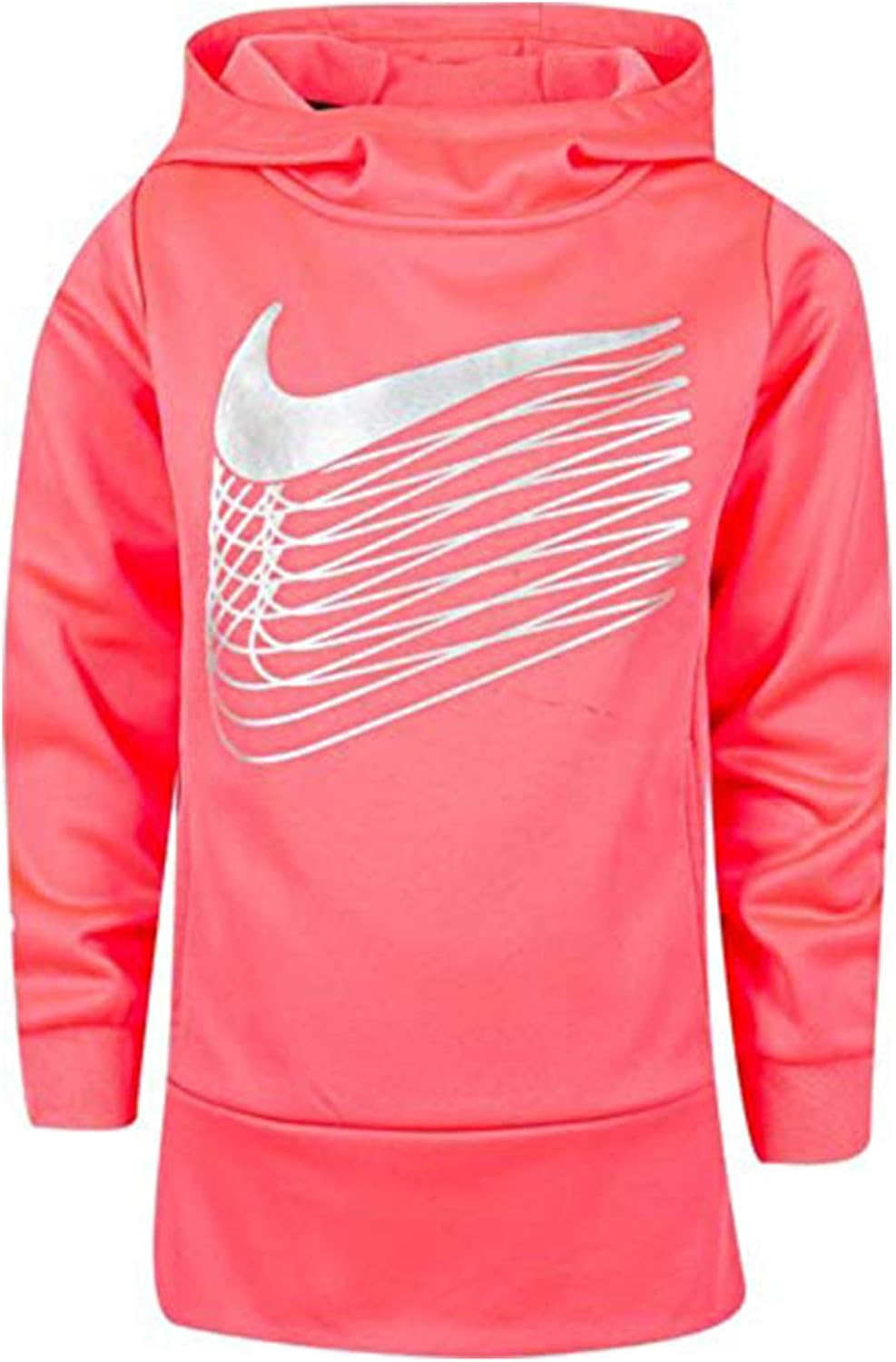 Nike Little Girls' Therma Fleece Tunic Hoodie (Large, Pink