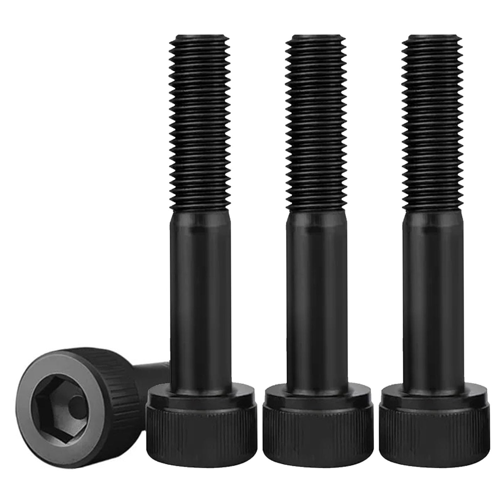 TOP-VIGOR 10Pcs Hexagon Socket Head Cap Screws, M5 x 60mm 12.9 Alloy Steel Replacement Machine Fastener Screws for Bicycle Motorcycle Repair, Professionals Landlords Repairmen, Black
