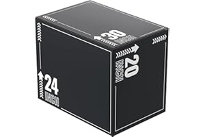 papababe 3-in-1 Plyometric Box Multi-use Jumping Exercise Equipment Trainer with Anti Slip Surface and High Density Foam for Workout Training