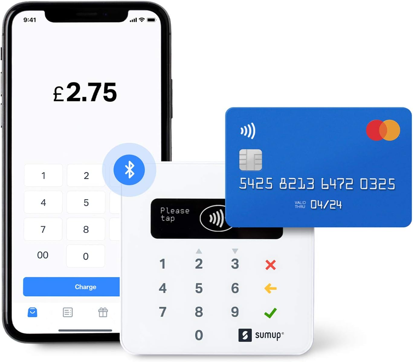 SumUp Air mobile card terminal for contactless payments with Credit & Debit Card, Apple & Google Pay - Image 3